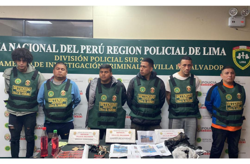  La Policía peruana desmanteló Banda Extorsionadora
