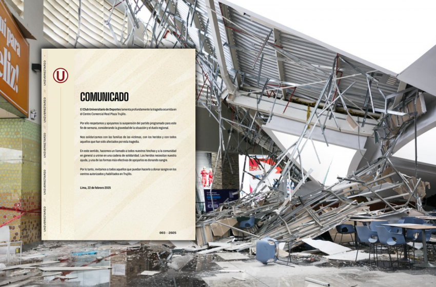  Universitario deja sentido mensaje por tragedia en Real Plaza Trujillo 