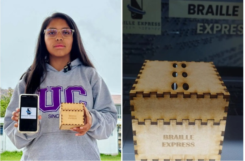  Universitaria peruana crea traductor Braille en tiempo real