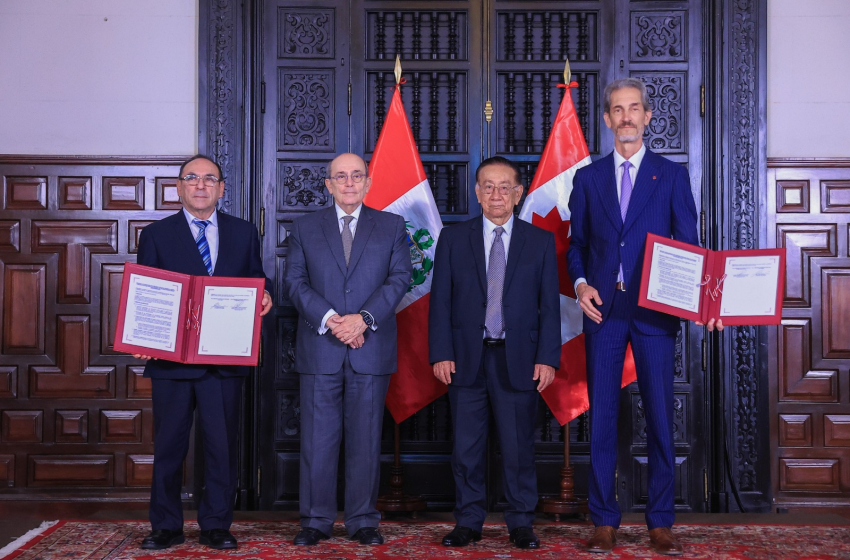  Perú y Canadá firman acuerdo estratégico sobre minerales críticos y minería sostenible